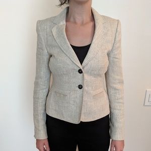 DONATING SOON Hobbs London Beige Linen Blazer